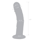 Gläs 7" Curved Realistic Glass Dildo With Veins