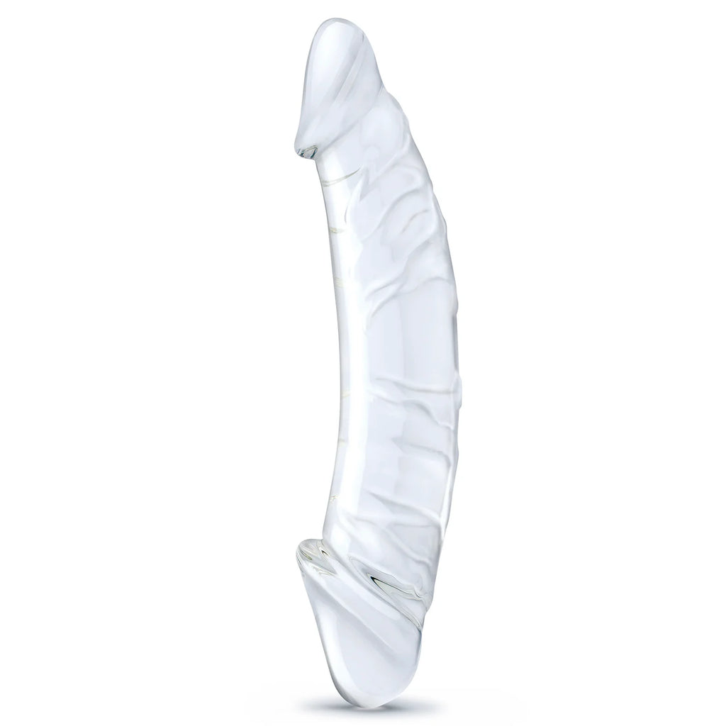 Gläs 10.5" Girthy Realistic Glass Double Dong
