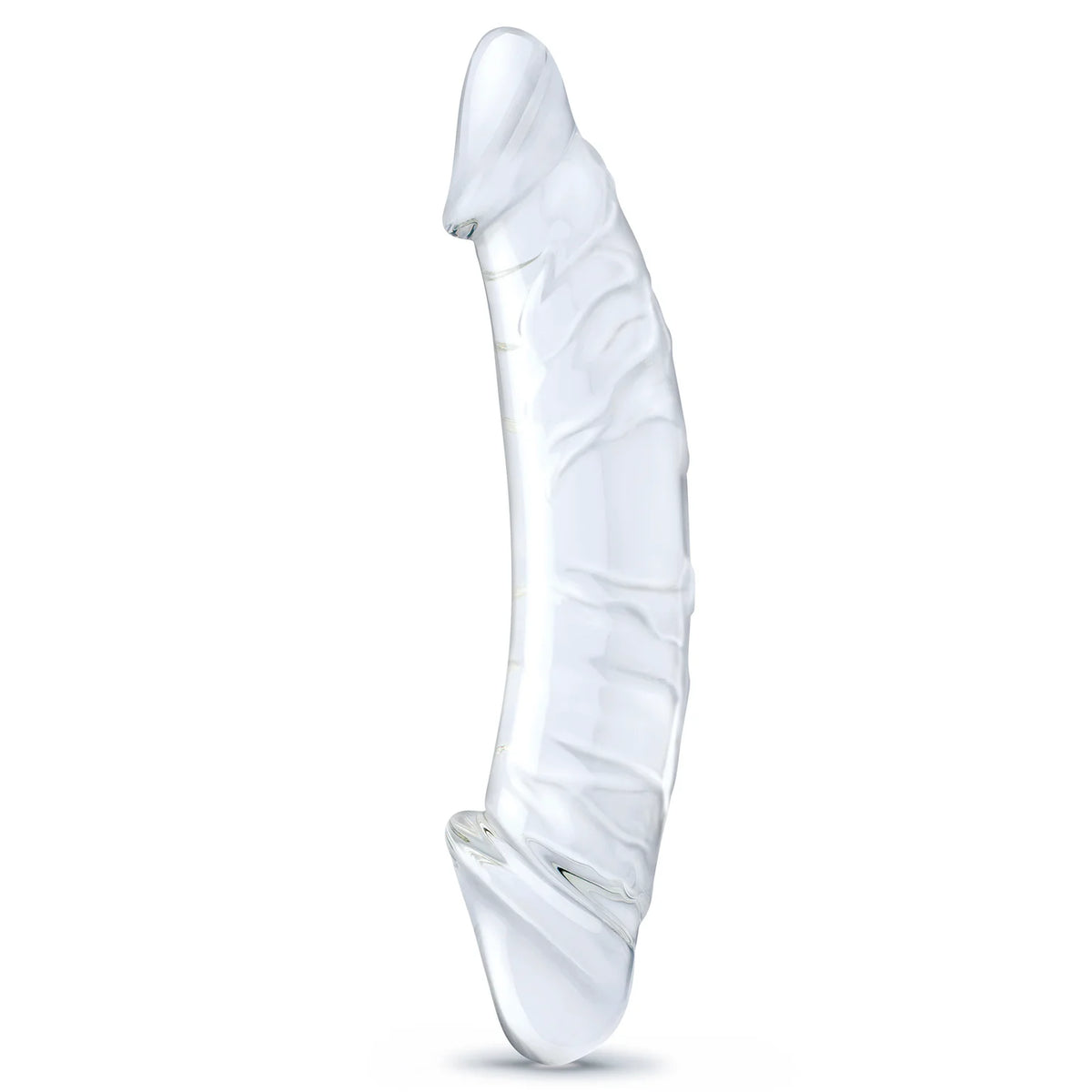 Gläs 10.5" Girthy Realistic Glass Double Dong