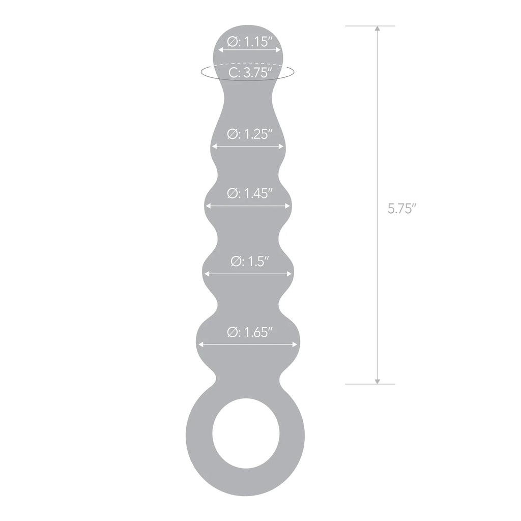 Gläs 7.5" Quintessence Beaded Anal Slider