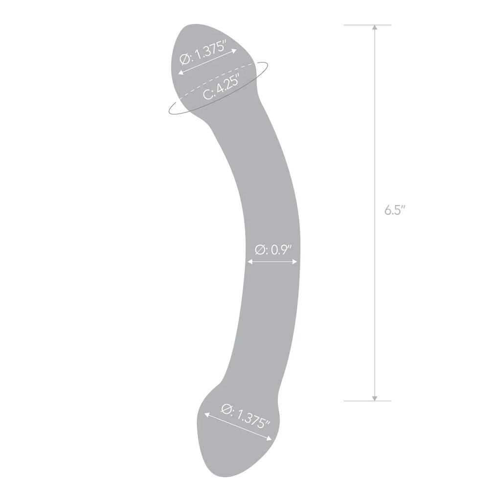 Gläs 7.25" Double Trouble Purple Dildo