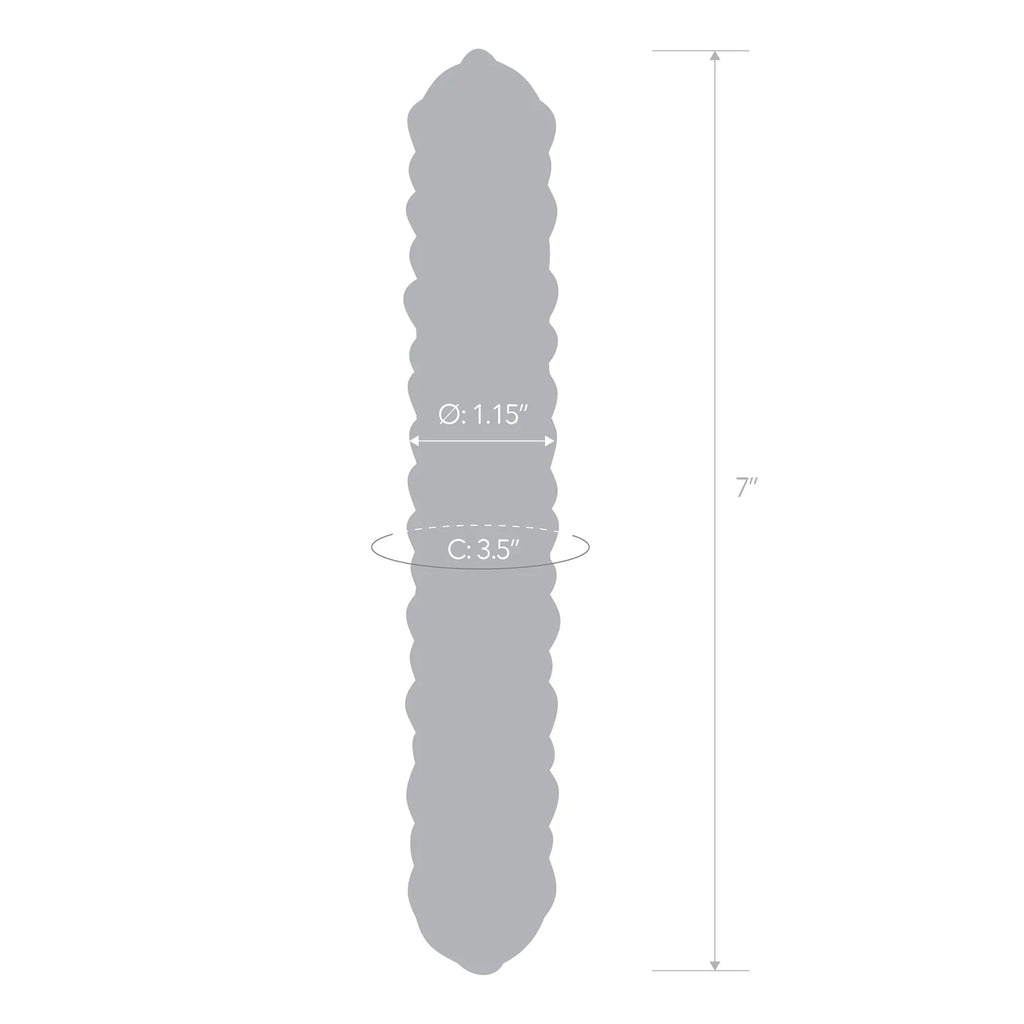 Gläs Purple Rose Nubby Dildo
