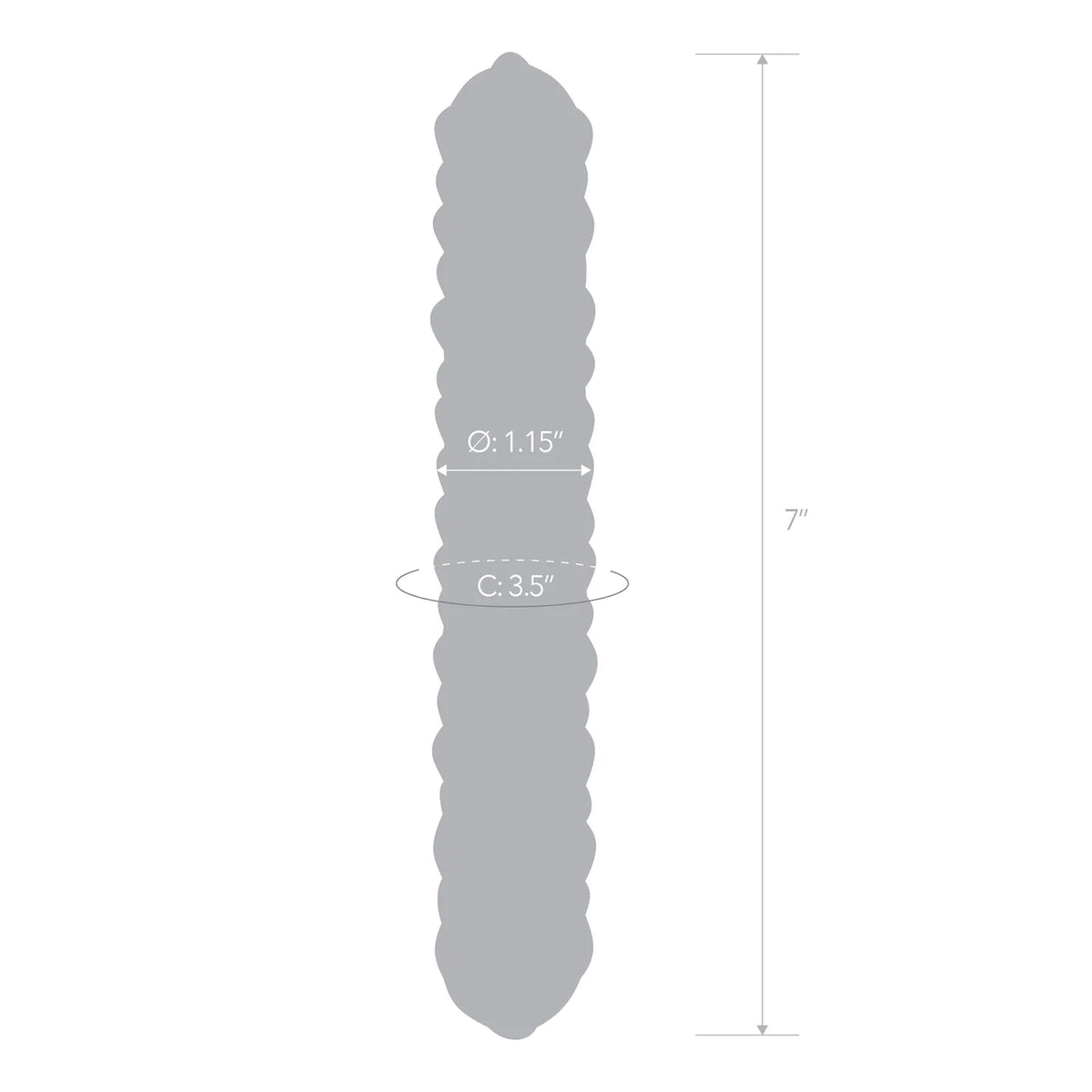 Gläs Purple Rose Nubby Dildo