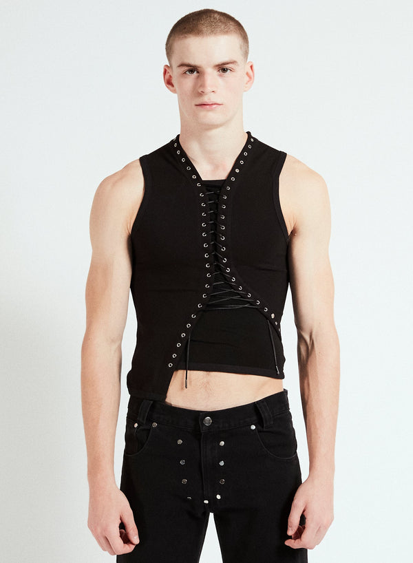 GMBH NANCY LACE TANK TOP BLACK