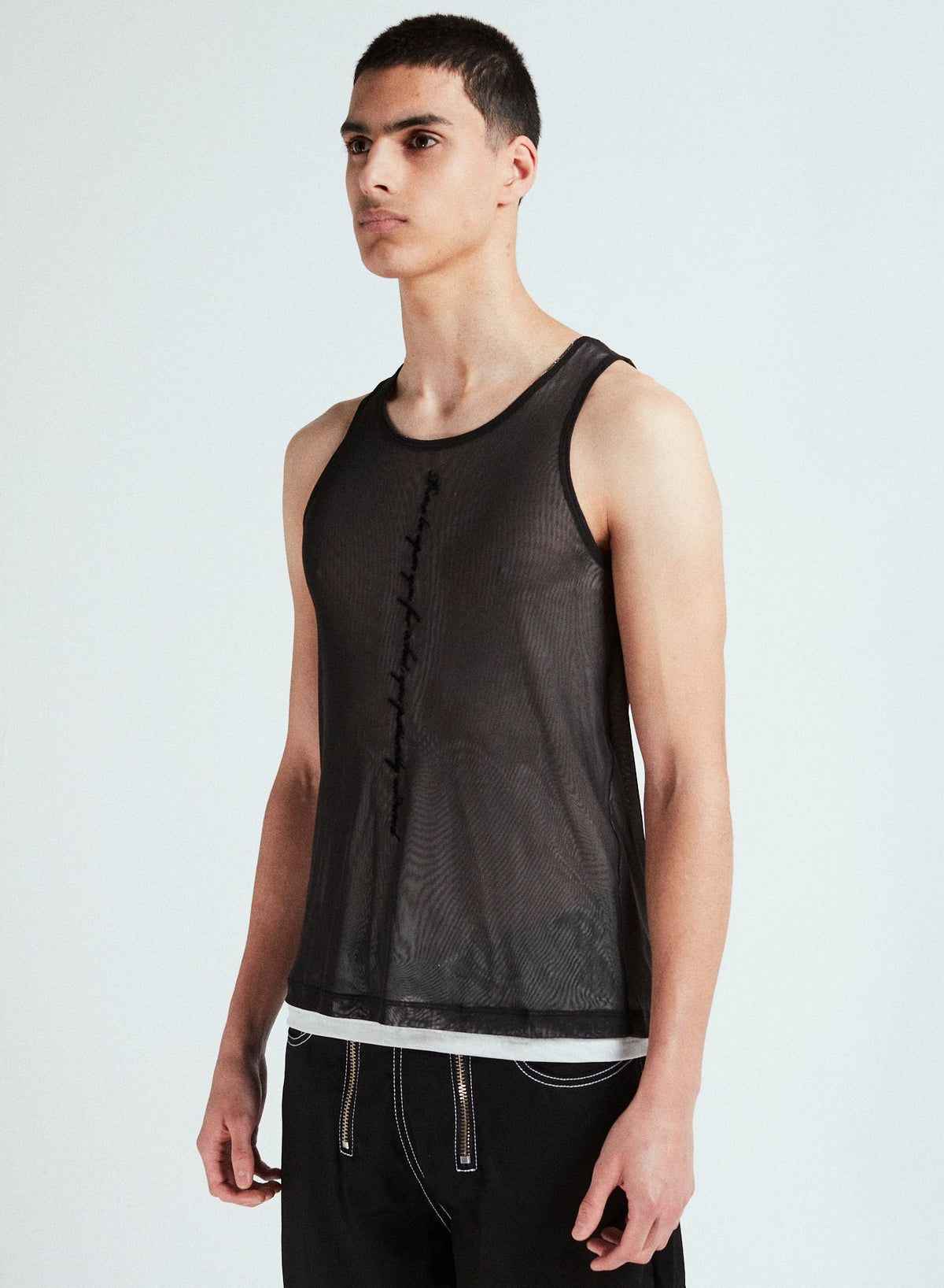 GMBH Peace Be Upon You Mesh Tank Top Black