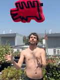 Keith Haring Pop Shop Dog Plush Pillow
