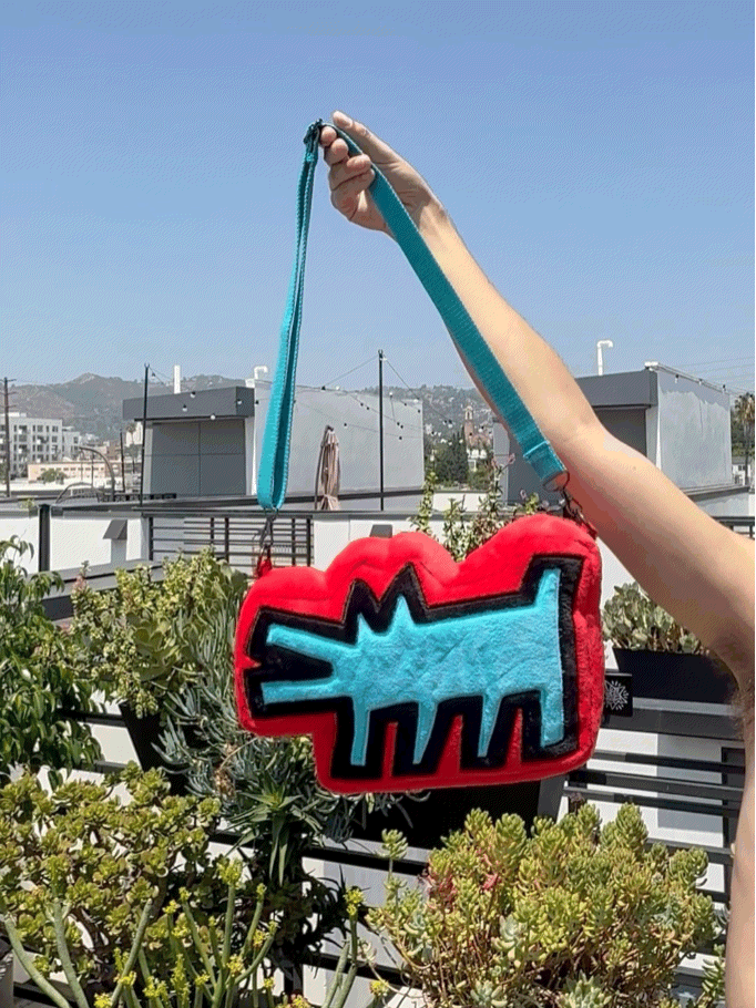 Keith Haring Pop Shop Dog Plush Bag