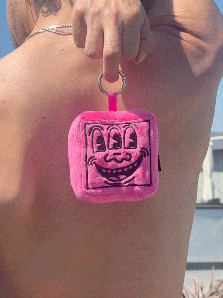 Keith Haring Pop Shop 3-Eyed Face Plush Bag Charm