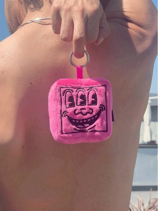 Keith Haring Pop Shop 3-Eyed Face Plush Bag Charm