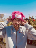 LOVERBOY BY CHARLES JEFFREY CHUNKY EARS BEANIE PINK