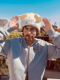 LOVERBOY BY CHARLES JEFFREY CHUNKY EARS BEANIE WHITE