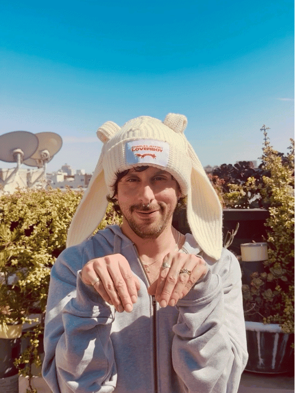 LOVERBOY BY CHARLES JEFFREY BUNNY EARS BEANIE