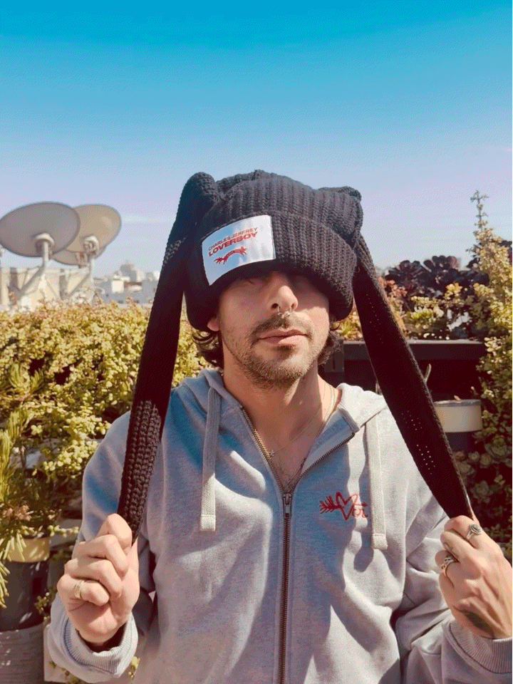 LOVERBOY BY CHARLES JEFFREY CHUNKY RABBIT BEANIE