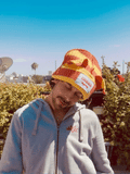 LOVERBOY BY CHARLES JEFFREY CHUNKY EARS BEANIE in YELLOW ORANGE