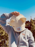 LOVERBOY BY CHARLES JEFFREY SUPERSIZED CHUNKY EARS BEANIE in ECRU
