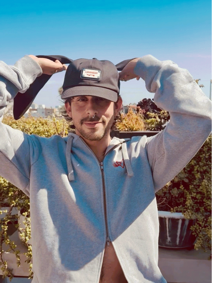 LOVERBOY BY CHARLES JEFFREY RABBIT EARS CAP in BLACK