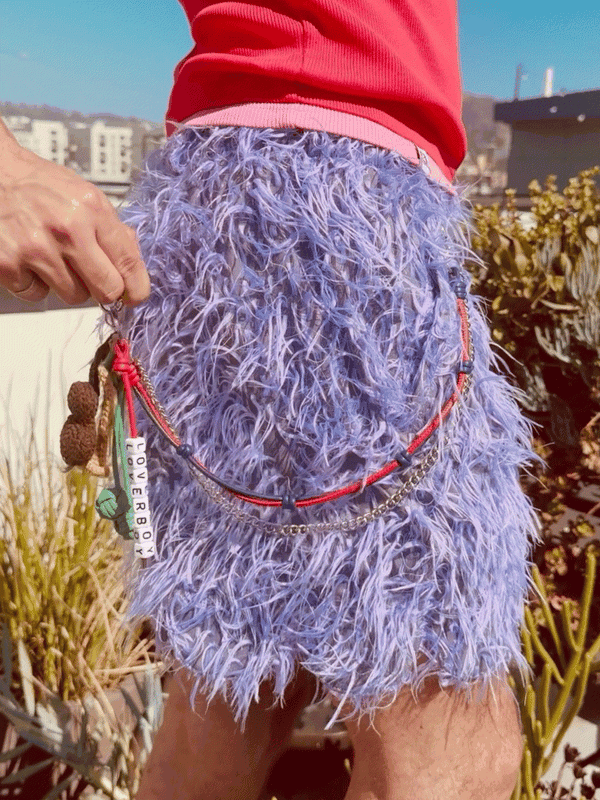 LOVERBOY BY CHARLES JEFFREY CHARACTER CROCHET BAG CHARM INSTRUMENTS