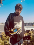 LOVERBOY BY CHARLES JEFFREY GRAPHIC JUMPER in BLACK YELLOW