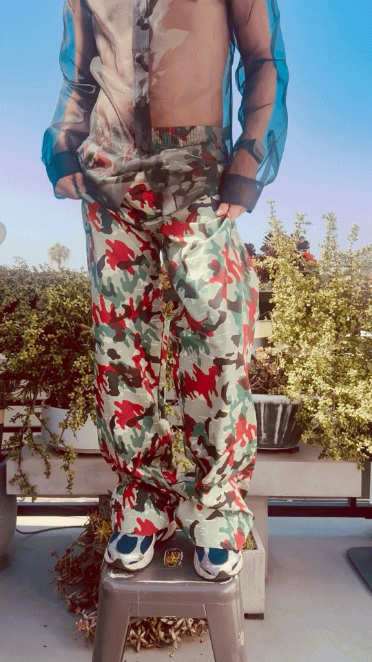 Walter Van Beirendonck Camouflage Basic Pants