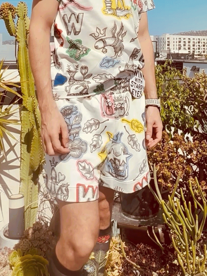 Walter Van Beirendonck crown shorts