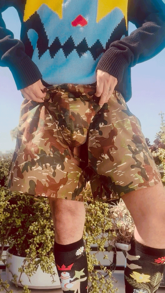Walter Van Beirendonck codpiece shorts