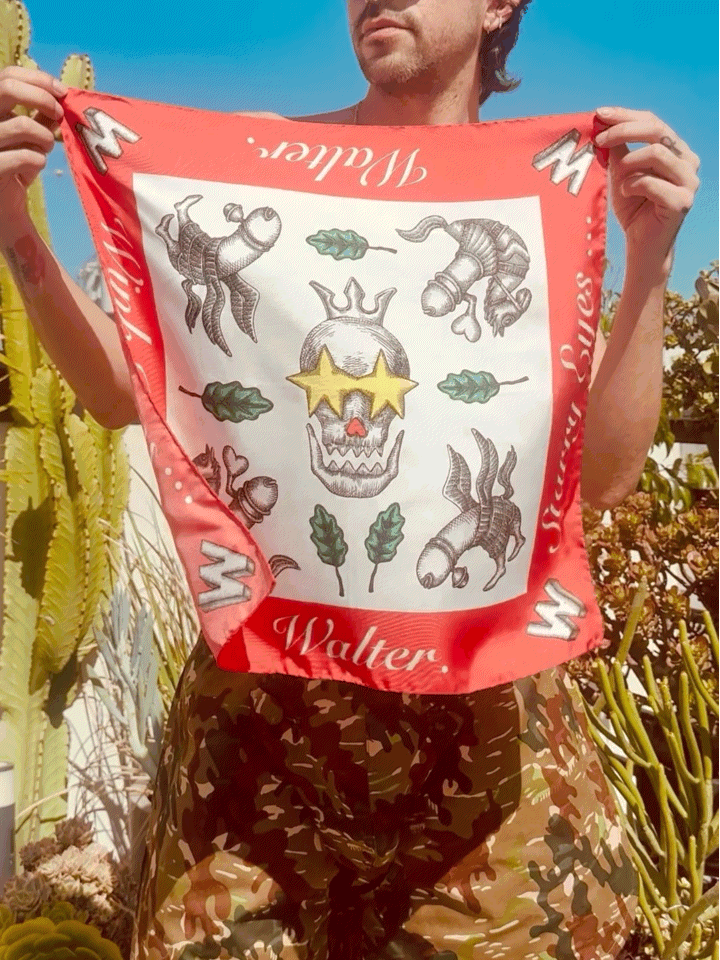 Walter Van Beirendonck Crown Bandana - Red