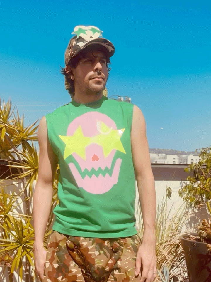 WALTER VAN BEIRENDONCK Starry Eyes Muscle Tank
