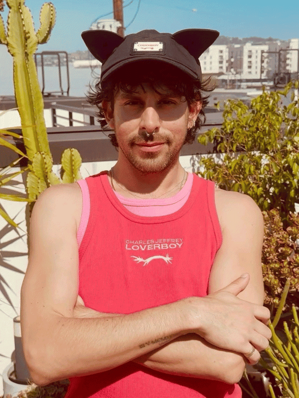 LOVERBOY BY CHARLES JEFFREY EARS CAP in BLACK