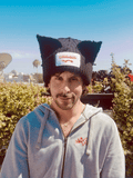 LOVERBOY BY CHARLES JEFFREY CHUNKY EARS BEANIE in BLACK