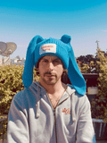LOVERBOY BY CHARLES JEFFREY CHUNKY RABBIT BEANIE in Blue