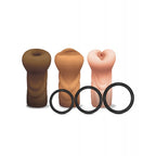 Happy Ending MSTR B8 Stroker Set w/C-Rings - Assorted Pack of 3