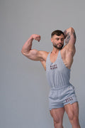 GYMNASIUM THE BODY WORK STRINGER TANK LIGHT HEATHER GREY