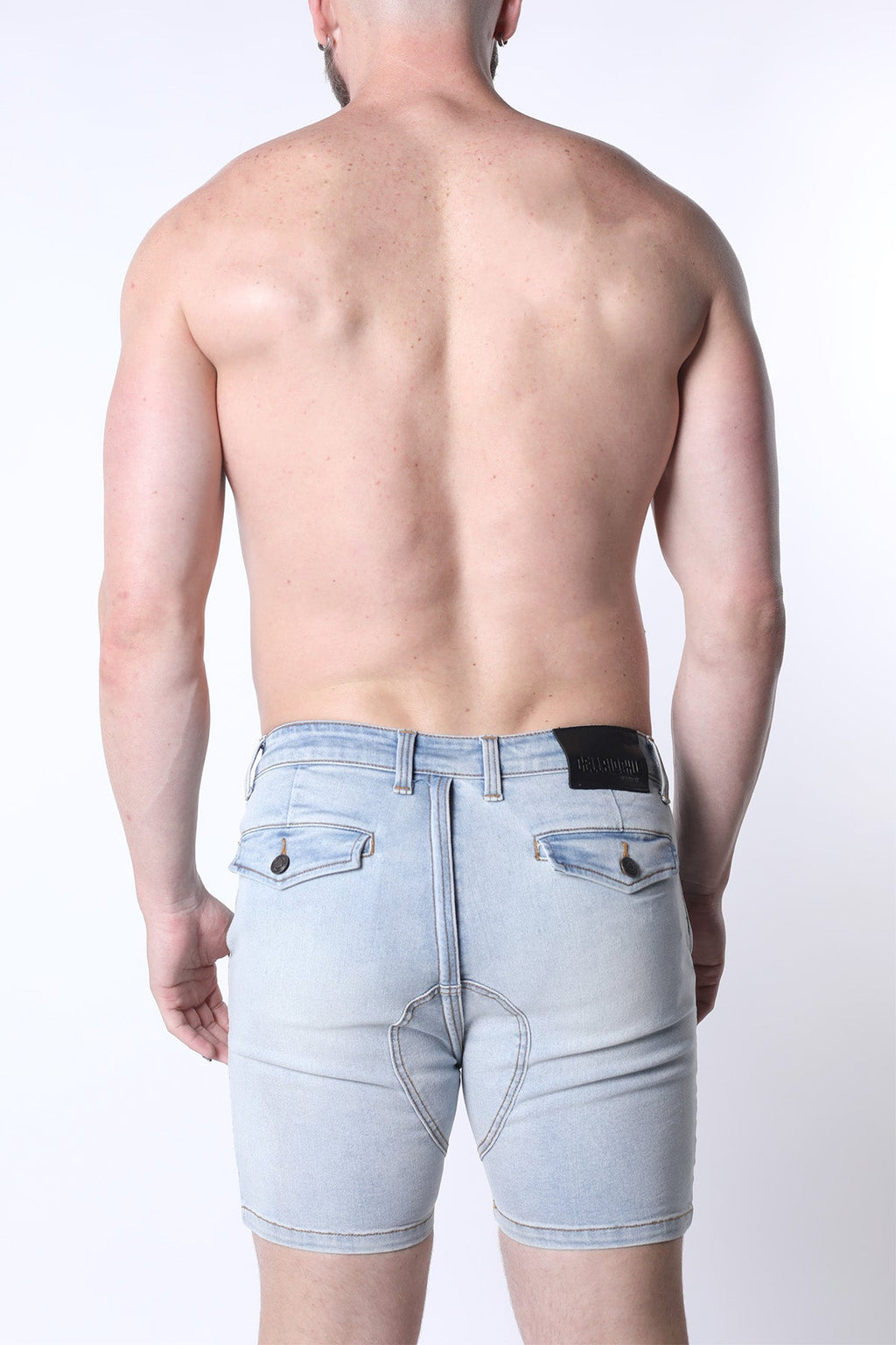 CellBlock 13 Full Court Denim Zipper Short - Light Blue