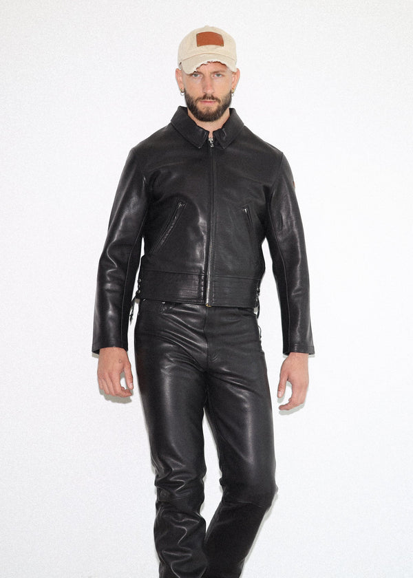 THE LEATHER RACER JACKET by GYMNASIUM