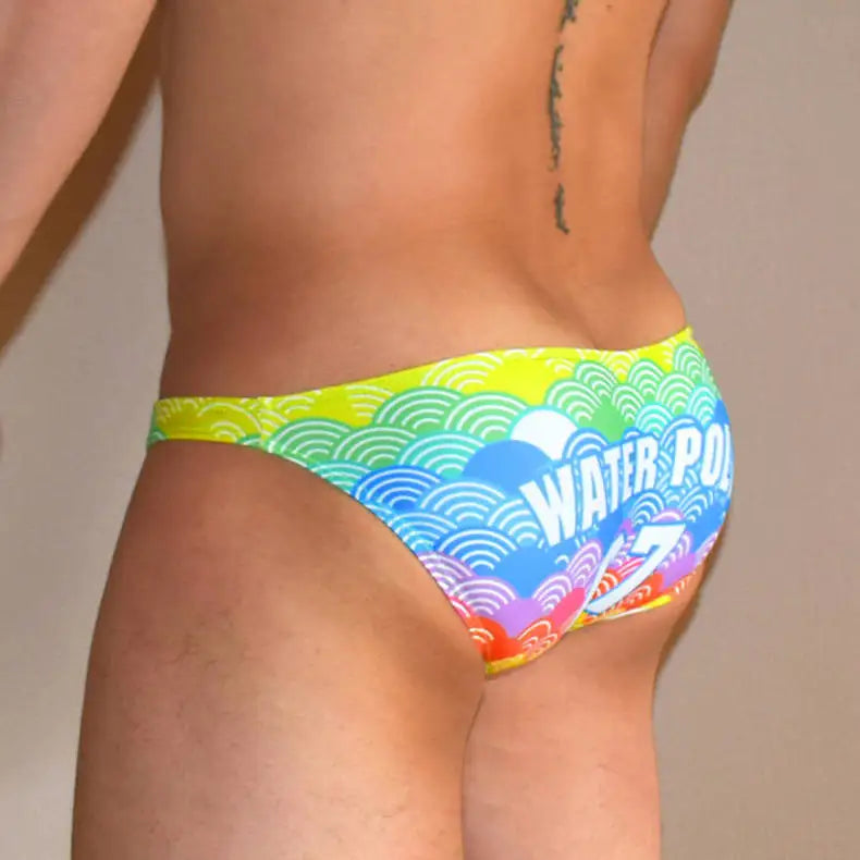 Rainbow Clouds Low Cut Swim Brief