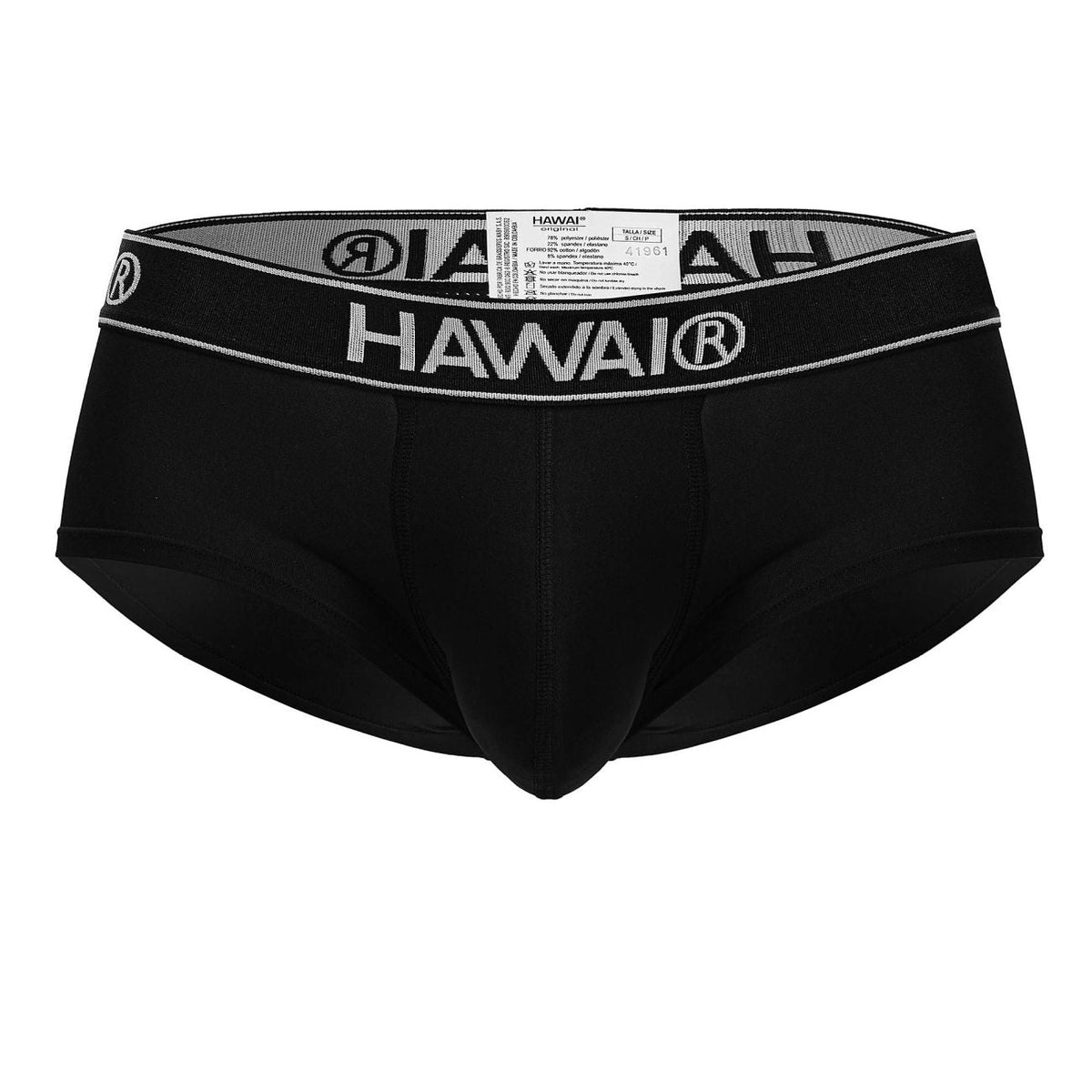 HAWAIR Contrast Waistband Microfiber Briefs - Black