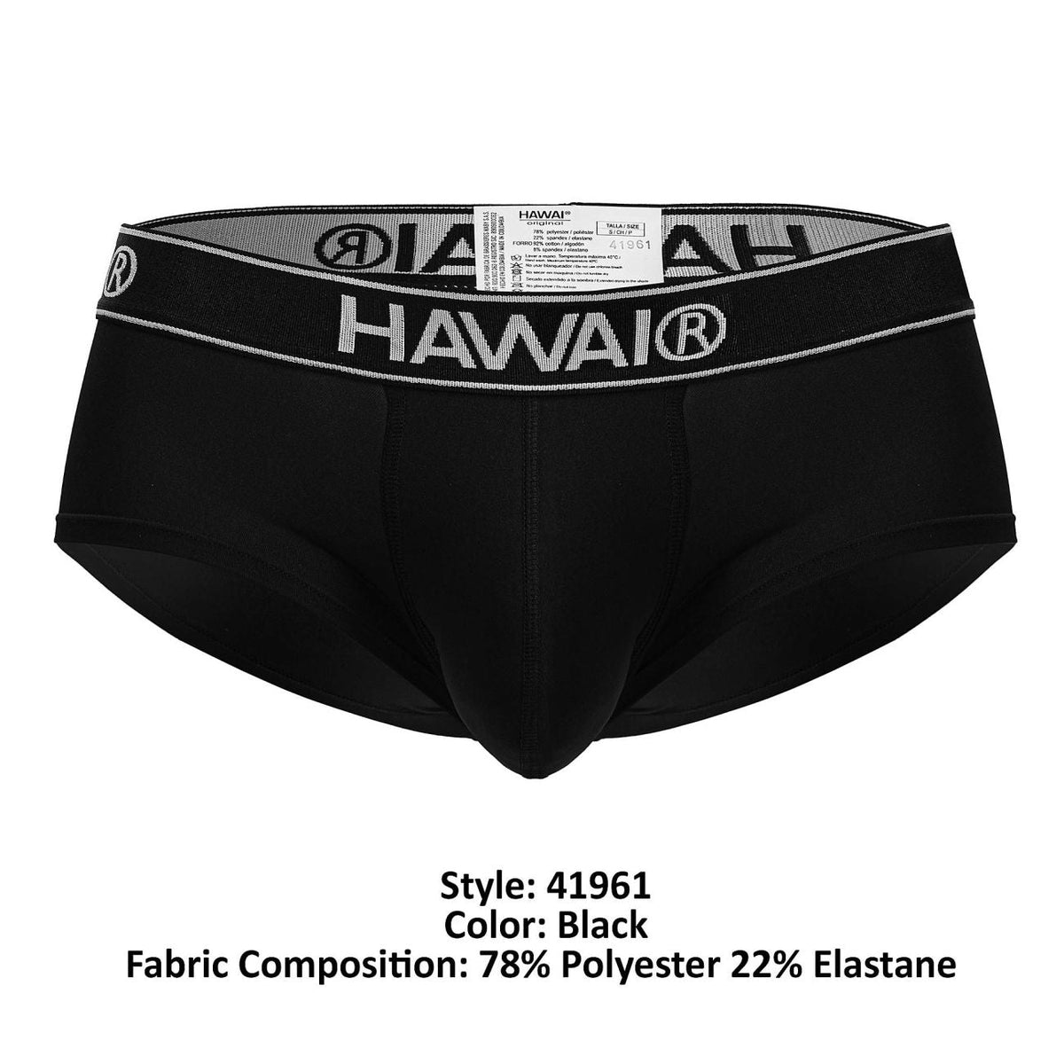 HAWAIR Contrast Waistband Microfiber Briefs - Black
