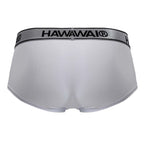 HAWAIR Contrast Waistband Microfiber Briefs - White