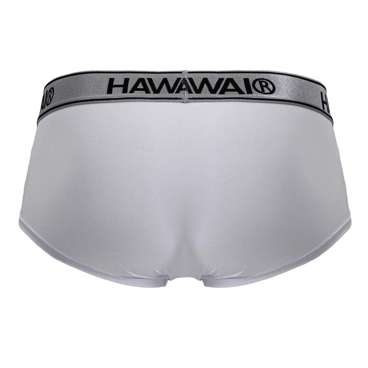 HAWAIR Contrast Waistband Microfiber Briefs - White