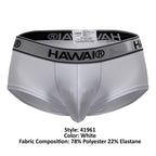 HAWAIR Contrast Waistband Microfiber Briefs - White