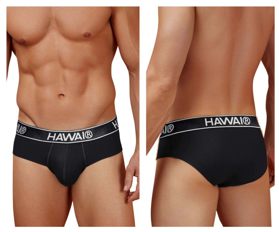 HAWAIR Cotton Blend Briefs - Black