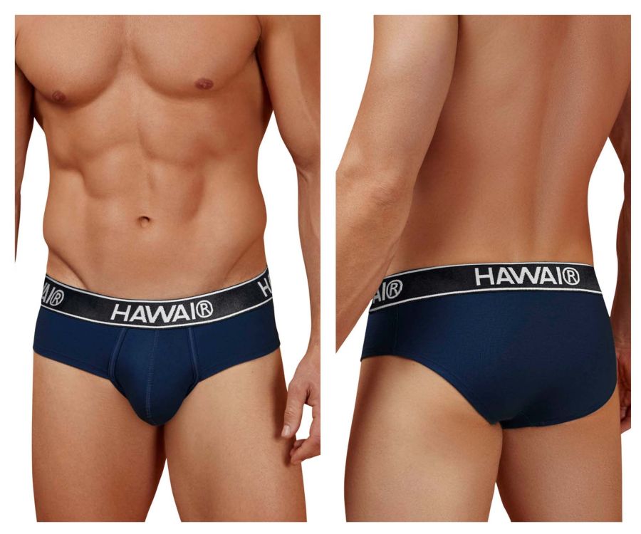 HAWAIR Cotton Blend Briefs - Dark Blue