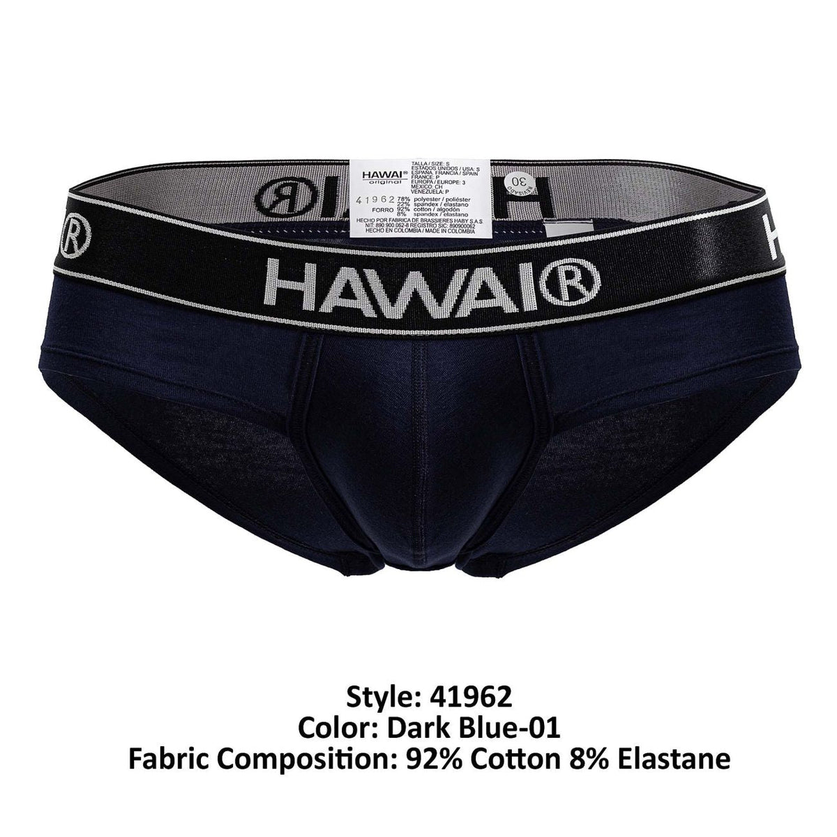 HAWAIR Cotton Blend Briefs - Dark Blue