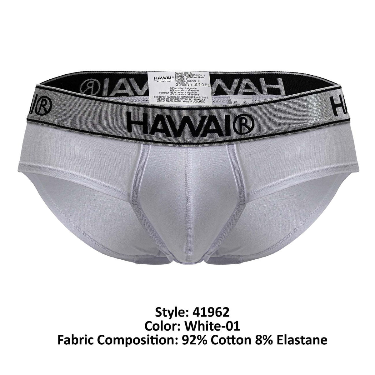 HAWAIR Cotton Blend Briefs - White