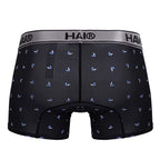 HAWAIR Printed Microfiber Sailboat Trunks - Black