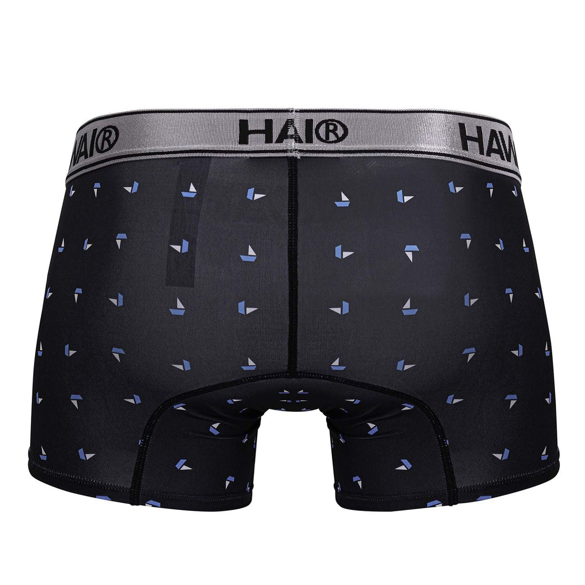 HAWAIR Printed Microfiber Sailboat Trunks - Black