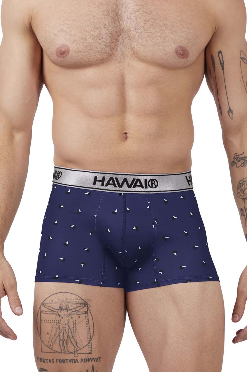 HAWAIR Printed Microfiber Trunks - Blue