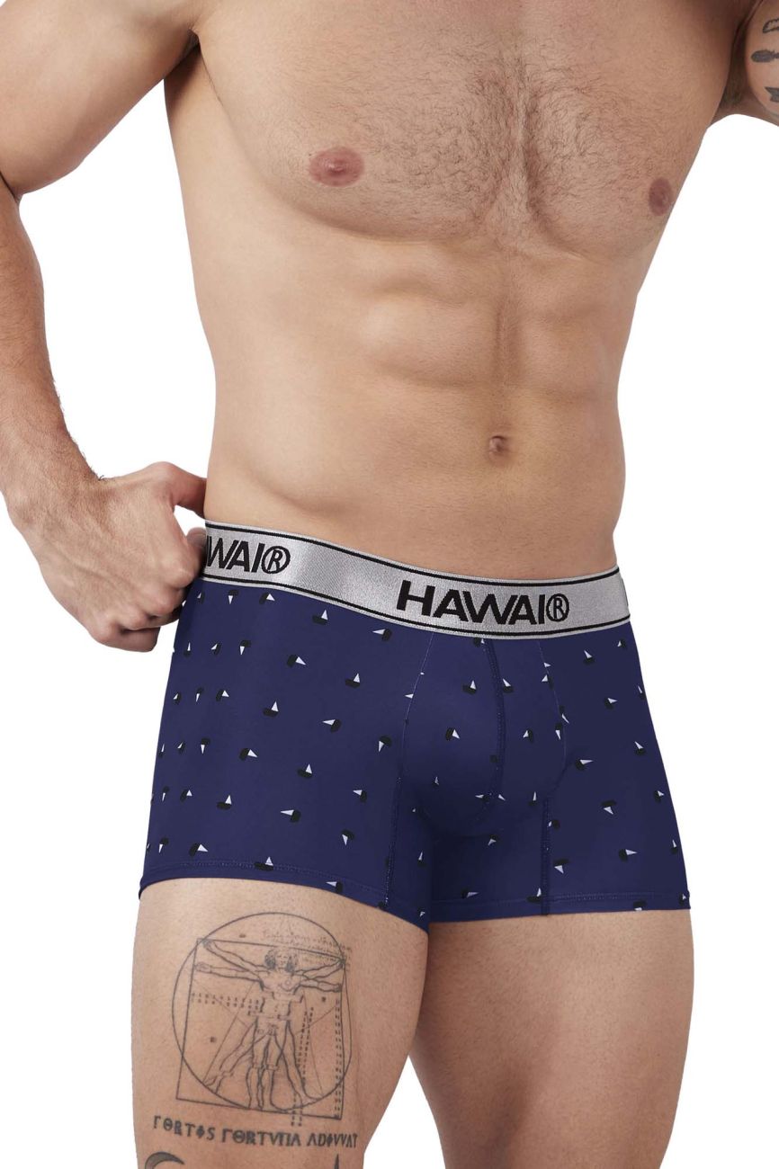 HAWAIR Printed Microfiber Trunks - Blue