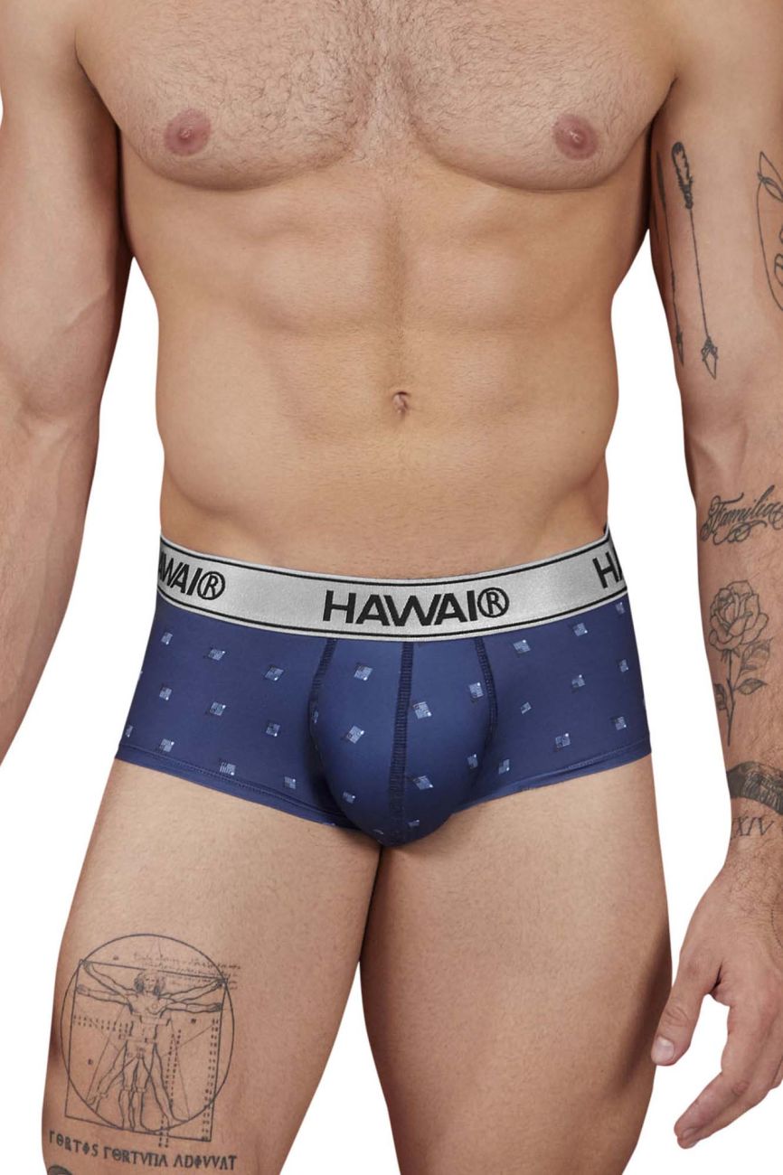 HAWAIR Printed Microfiber Briefs - Blue