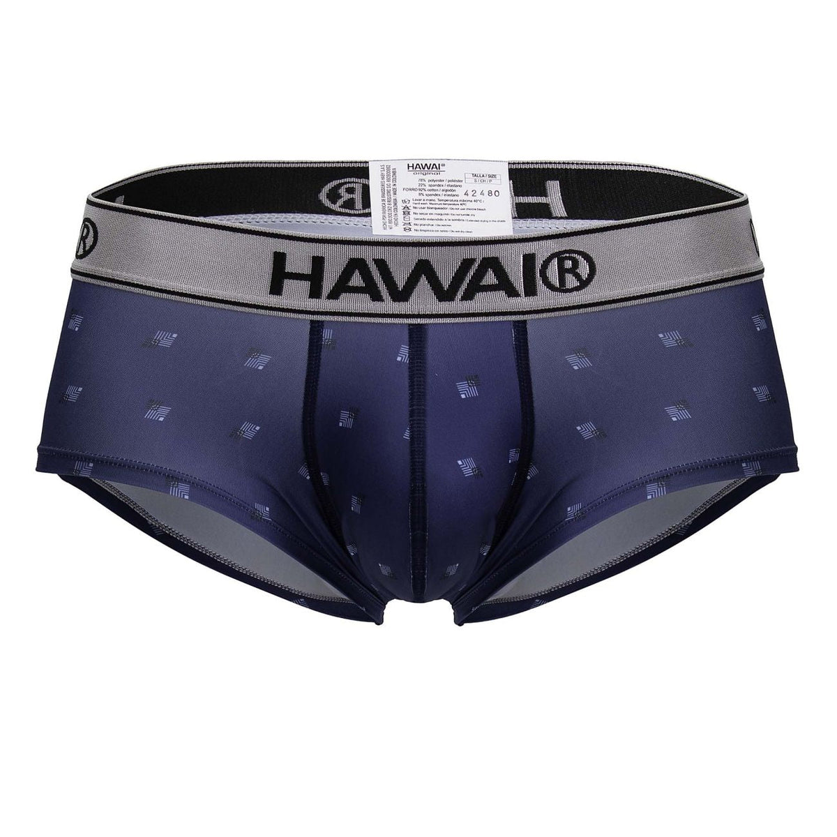 HAWAIR Printed Microfiber Briefs - Blue
